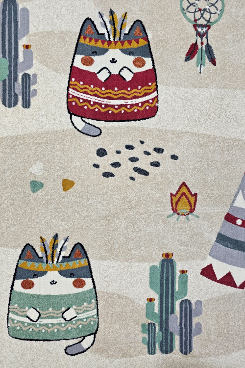 فرش کودکانه طرح پویا با نخ پلیپروپیلن یونیک