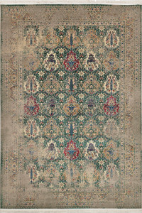 فرش سلطان آبادی سبز پتینه | هرمان قالین کاشان | tva sgxhk hfhnd