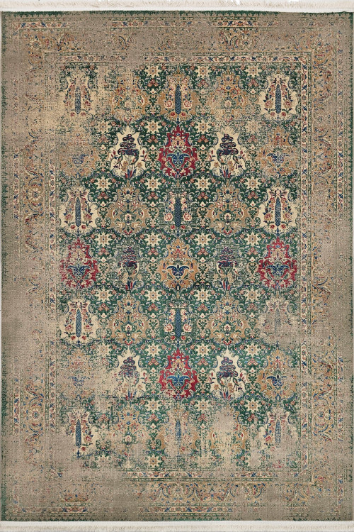 فرش سلطان آبادی سبز پتینه | هرمان قالین کاشان | tva sgxhk hfhnd