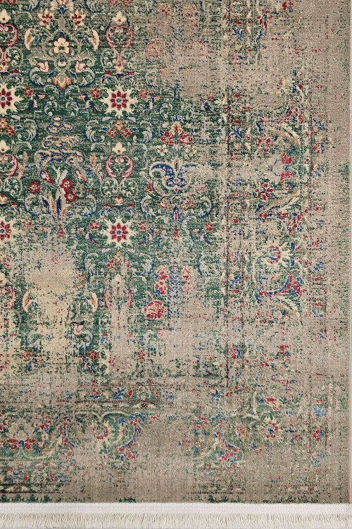 نمای کلی فرش سلطان ابادی سبز پتینه شده هرمان قالین کاشان ivlhk rhgdk ;hahk