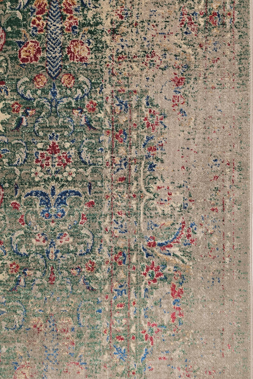 جزئیات بافت فرش سلطانآبادی سبز پتینه هرمان قالین کاشان tva sgxhk