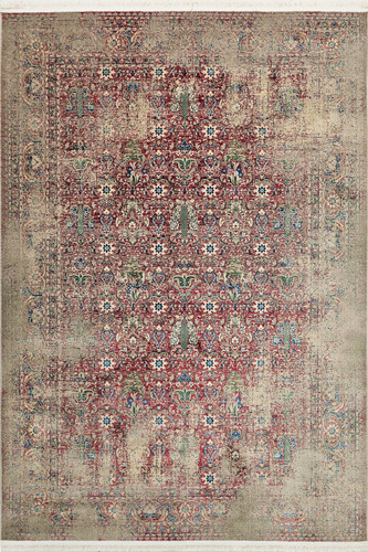 فرش 700 شانه هرمان قالین کاشان کد HV189 طرح پتینه ivlhk rhgdk ;hahk