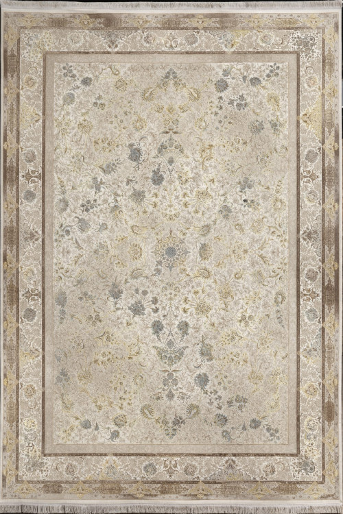 فرش 1200 شانه ایلیا نگین تهران وینتیج 4030 رنگ کرم تراکم 3600