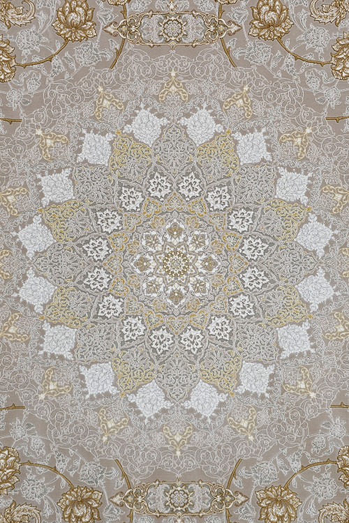 بافت دقیق فرش ماشینی قیطران مدل مهناز