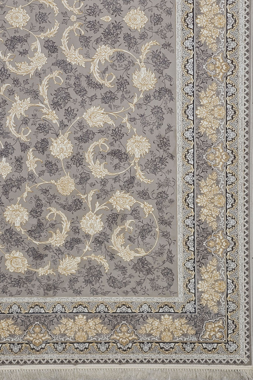 فرش لوکس نقرهای نگین مشهد هلال کد 8104