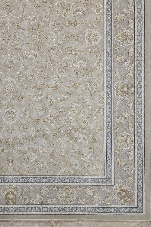 فرش دایانا موشی در دکور پذیرایی با مبلمان روشن