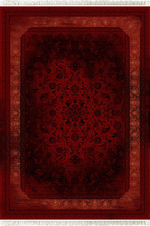 فرش 700 شانه جم کاشان نقشه آسمان لاکی ۱۰۰٪ اکریلیک تراکم ۲۵۵۰ ضخیم – نمای نزدیک و طراحی زیبا