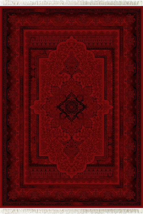 فرش 700 شانه جم کاشان نقشه ماهریس لاکی ۱۰۰٪ اکریلیک تراکم ۲۵۵۰ ضخیم – طرح زیبا با رنگ لاکی