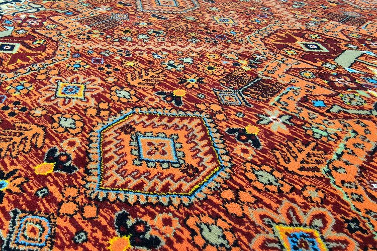 «فرش ستاره کویر یزد طرح N182 روناسی – فرش ایرانی شاهکار نوین»