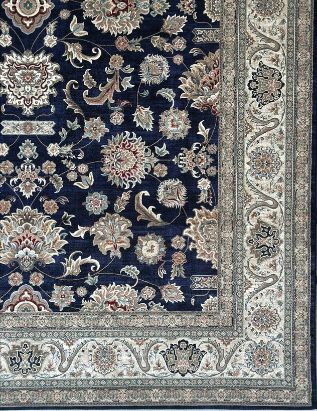 فرش 1200شانه ایلیا نگین تهران نقشه سلطان آباد سرمه ای تراکم3600 با ضخامت بالا