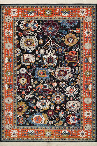 فرش 500 شانه ستاره کویر یزد کد KLP300-3094 دودی