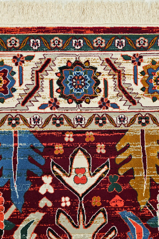 فرش پذیرایی زرشکی ۵۰۰ شانه طرح کلاسیک