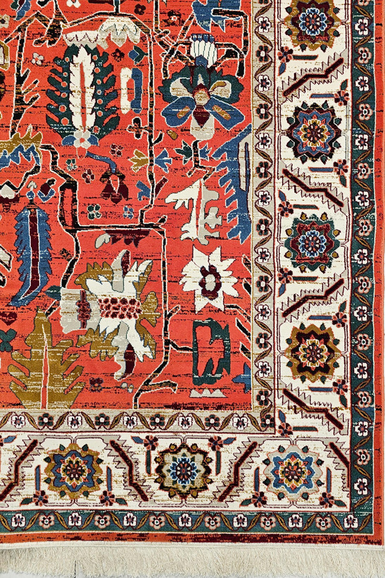 فرش ماشینی طرح سلطان آباد رنگ روناسی