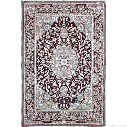 روفرشی مخمل شانل کیابافت یزد مدل کژال کد 408 رنگ زرشکی