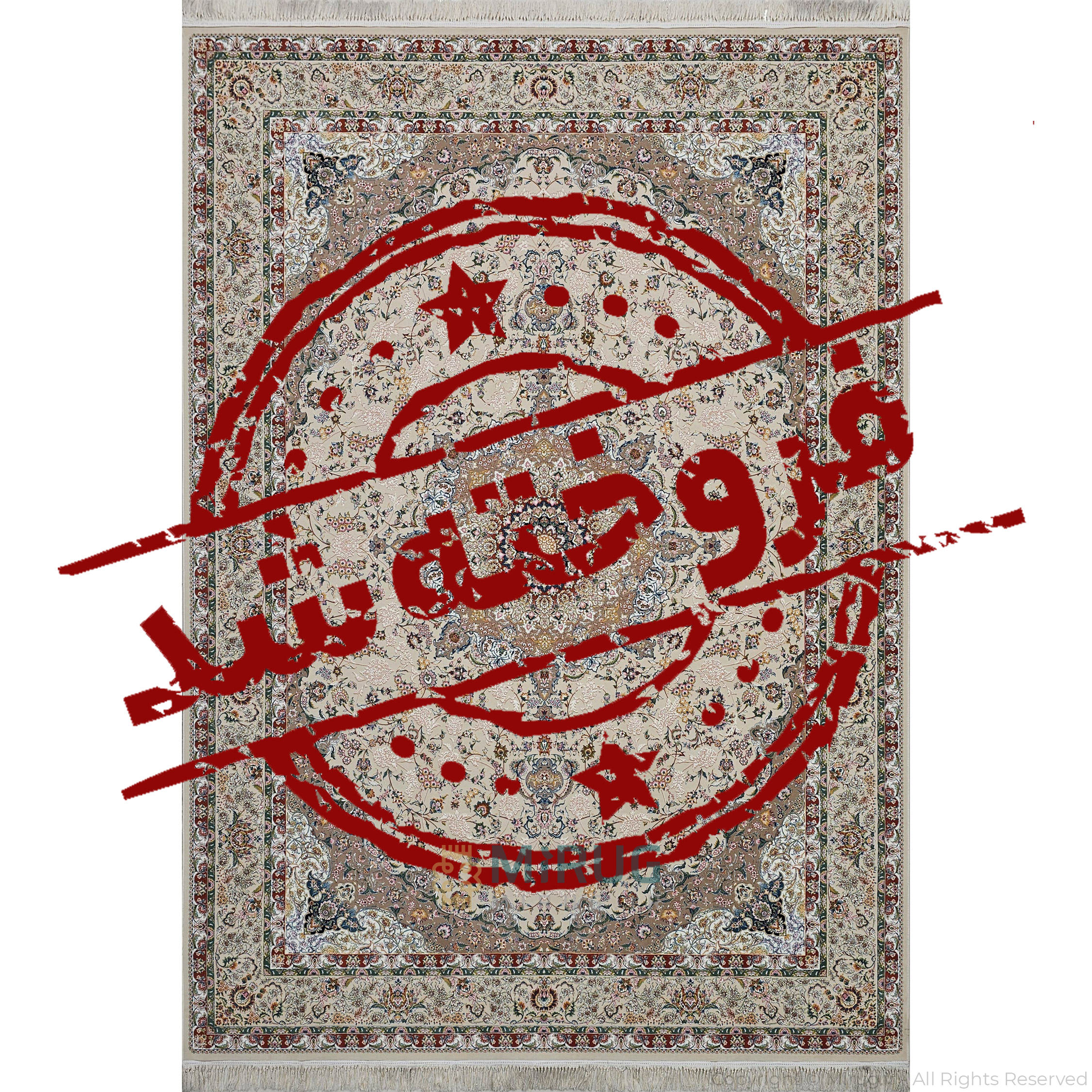 فرش 1200 شانه بهشتی تبریز نقشه 1100 کرم کلکسیون تبریز تراکم 3600
