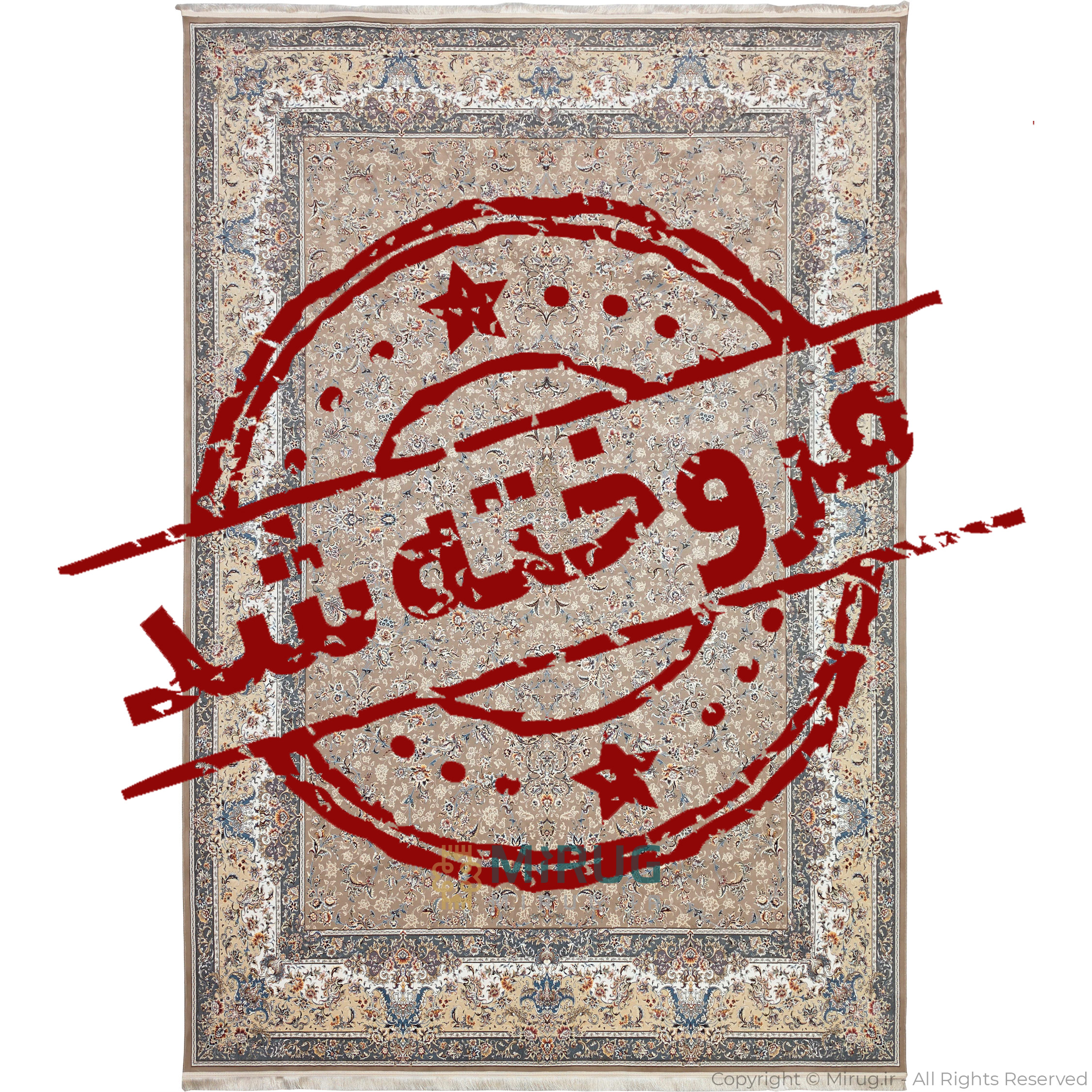 فرش 1200 شانه تخفیفی یادگار (آریا نگین مشهد اردهال) نقشه افشان نسکافه ای تراکم 3600 اکریلیک