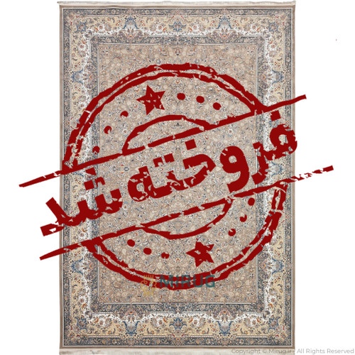 فرش 1200 شانه تخفیفی یادگار (آریا نگین مشهد اردهال) نقشه افشان نسکافه ای تراکم 3600 اکریلیک