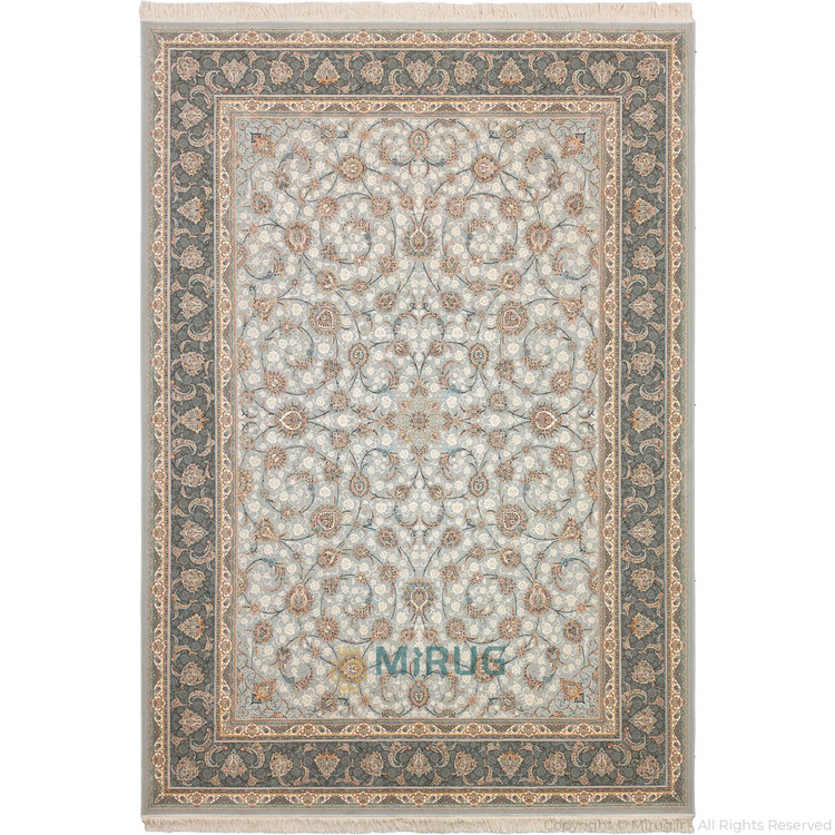 فرش ۱۵۰۰ شانه ستاره کویر یزد مدل E502-1037 رنگ سیلور
