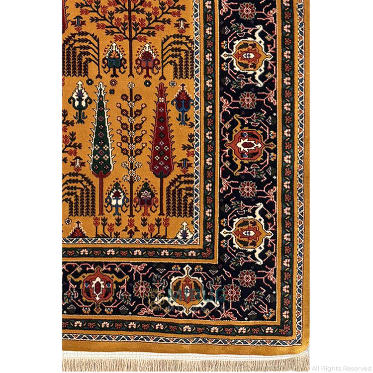 فرش برند سینراد کد7017 طلایی کلکسیون خاتون 700 شانه 100%اکریلیک